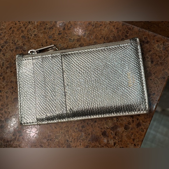 Celine Compact Zipped Cardholder Wallet Silver - Picture 2 of 10